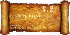 Ujházy Elina névjegykártya